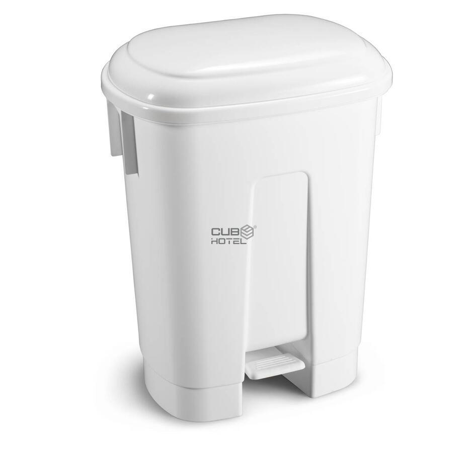 Derby - 60 Lt Bin With Pedal And White Lid